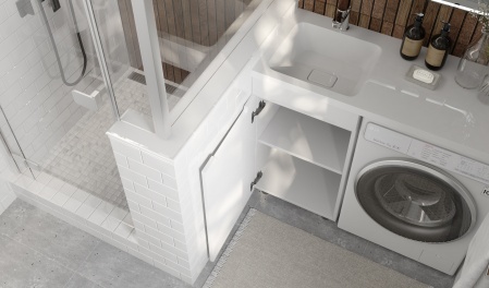 Тумба под стиральную машину Forte 110, напольная левая