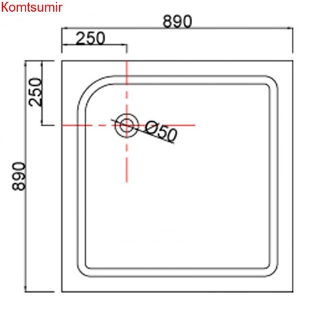 Душевая кабина Loranto CS-6491F(CS-8072) 90х90х215, белая, квадратная, стекло 4мм, поддон 13см