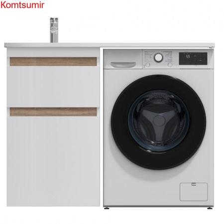 M85AFSX0602WG X-Joy, База под столешницу для стиральной машины, напольная, 60 см, 2 ящика, белый гля