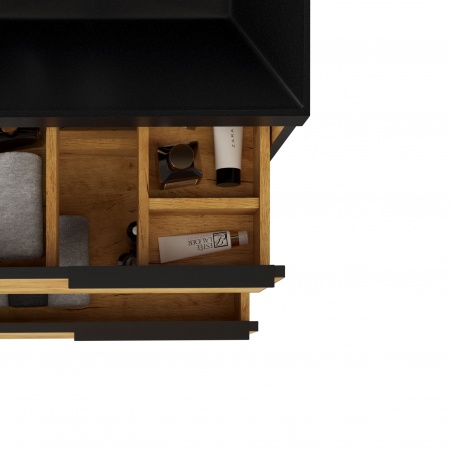 Тумба Fostero 60 подвесная Дуб Крафт золотой с раковиной