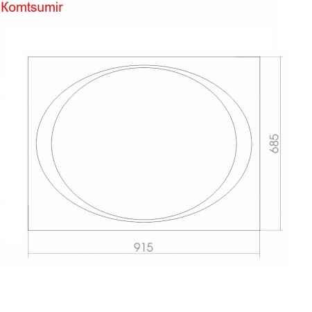 Зеркало AZARIO Спейс 915*685, LED-подсветка, сенсорный выключатель