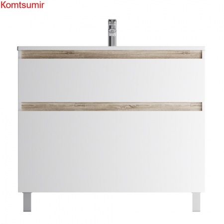 M85AFSX1002WG X-Joy, База под раковину, напольная, 100 см, 2 ящика, белый глянец