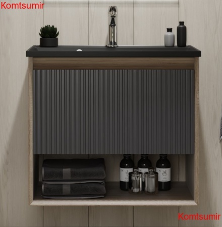 Тумба Tossony 70 подвесная Дуб Самдал/Антрацит