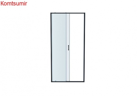 Aquatek Душевая дверь двухэлементная, раздвижная 200х120, черный матовый
