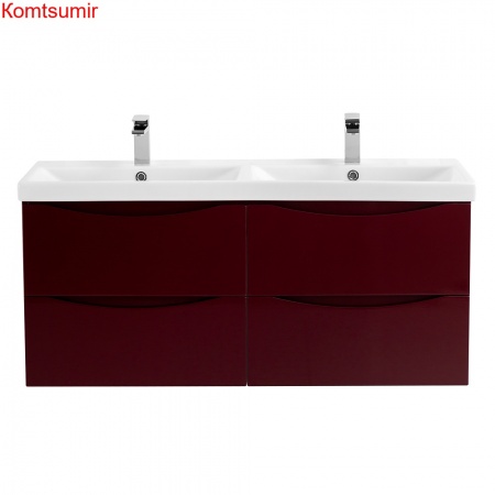 База под раковину подвесная с четырмя ящиками BelBagno MARINO-CER-1200-4C-SO-2-BRDL-P Bordo Lucido