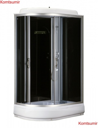 Душевая кабина LORANTO 120х80х215 правосторонняя, поддон 20 см, прозрачное стекло 4 мм, черная (CS-66120-20 R G)