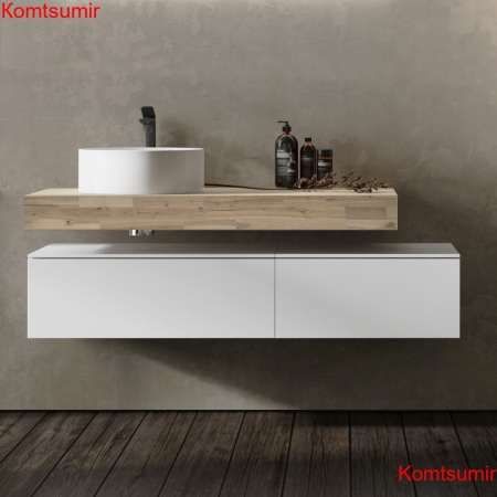 Тумба Modulare 140 подвесная белая