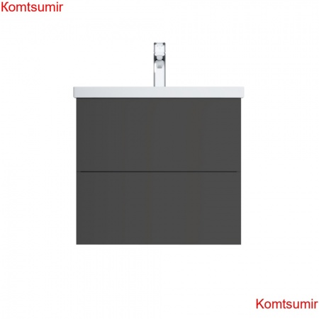 M90FHX06022GM GEM, База под раковину, подвесная, 60 см, 2 ящика push-to-open, графит матовый