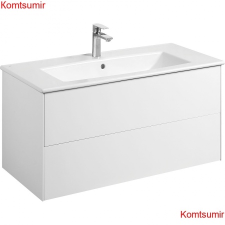 Тумба под раковину Aquaton Сохо 100 подвесная, цвет белый глянцевый (1A258201AJ010