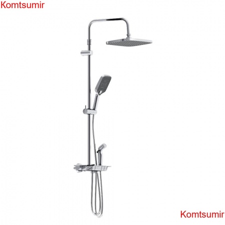 Damixa 953770000 Gala ДС с ванно-душевым ТМС смесителем-полкой и гиг.душем, хром