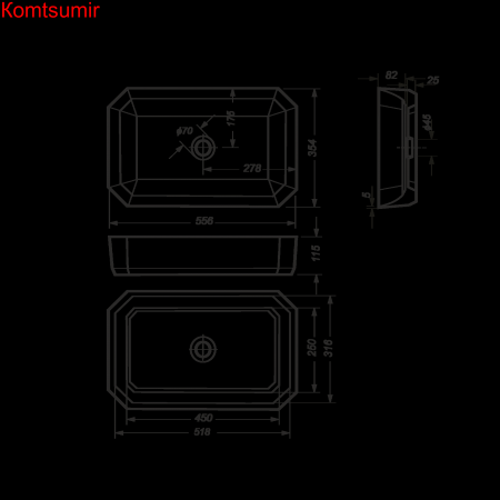 Раковина Sanita Luxe Line, накладная, белая (LINSLWB01)