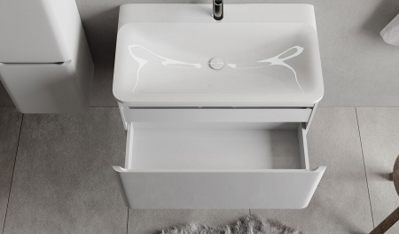 Тумба Welto 80 подвесная белая