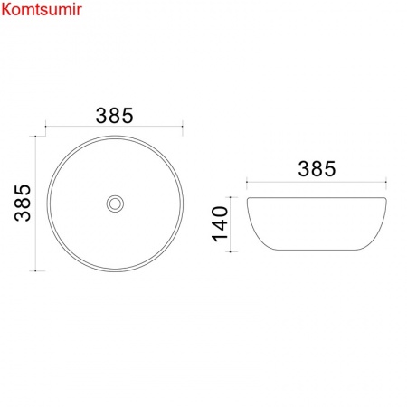 Раковина Azario 38,5х38,5х14 ультратонкая, черная глянец (AZ-4003)