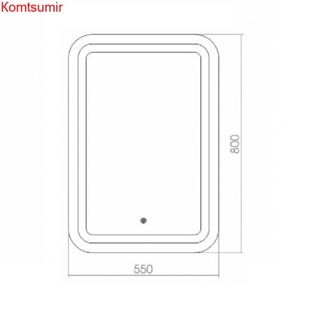 Зеркало AZARIO Мальта 550*800, LED-подсветка, сенсорный выключатель