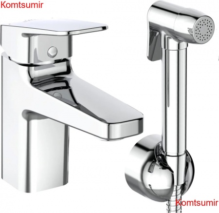 Смеситель для раковины с гигиеническим душем Ideal Standard CERAPLAN H75, без донного клапана, система монтажа EASY-FIX (BD231AA)