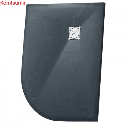 Душевой поддон асимметричный RGW ST/AL-G Графит 800x1200