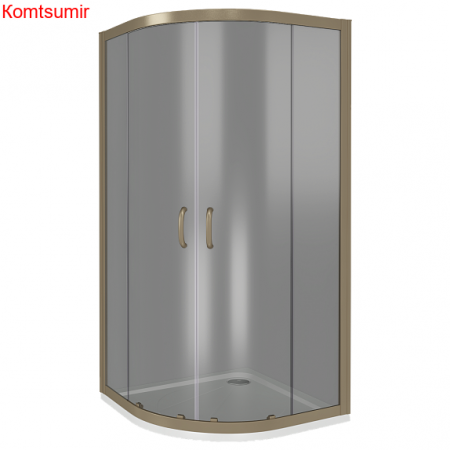 Душевой уголок поддон отдельно 80х80 угловой (четверть круга) Good Door Jazze R-80-B-BR ДЖ00035