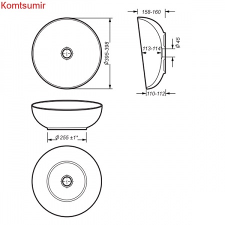 Раковина Sanita Luxe Art Cut, белая (ART40SLWB01C)