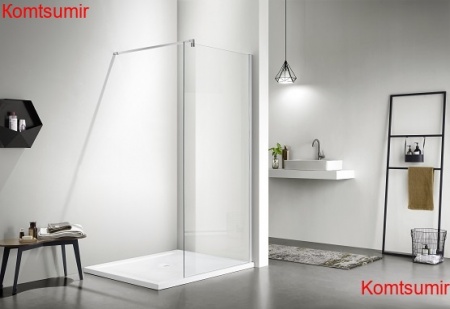 Aquatek Душевая перегородка Walk in с держателем 200х140, хром