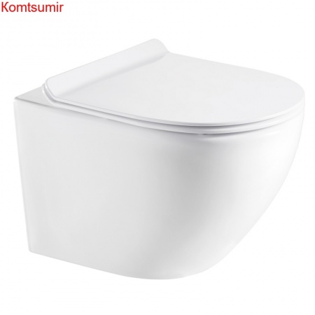 Унитаз подвесной Azario Grado 490х370х360 безободковый с сидением микролифт (AZ-0046)