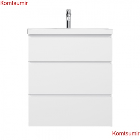 M91FSX0752WG GEM S, База под раковину, напольная, 75 см, 3 ящика, белый глянец