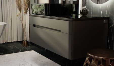 Тумба Shine 100 с Медиа Модулем подвесная антрацит