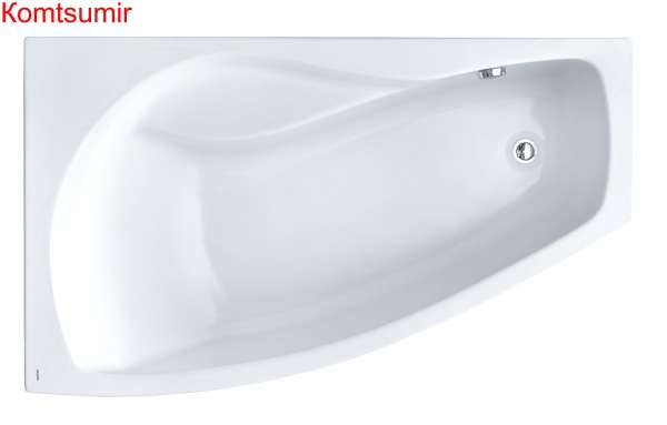 Ванна акриловая Santek МАЙОРКА XL асимметричная 160х95 левосторонняя белая