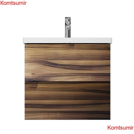 M90FHX0602HF Gem, База под раковину, подвесная, 60 см, 2 ящика, цвет: орех