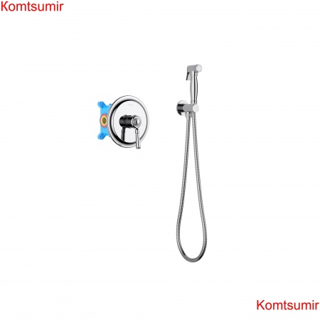 Набор с гигиеническим душем (смеситель + гигиеническая лейка + шланг + шланговое подсоединение с держателем) AQUATEK AQ1519CR КЛАССИК