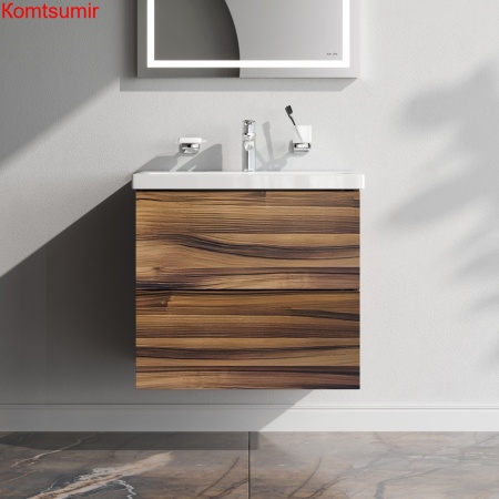 M90FHX0602HF Gem, База под раковину, подвесная, 60 см, 2 ящика, цвет: орех