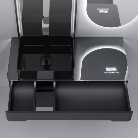 Тумба Shine 100 с Медиа Модулем подвесная антрацит