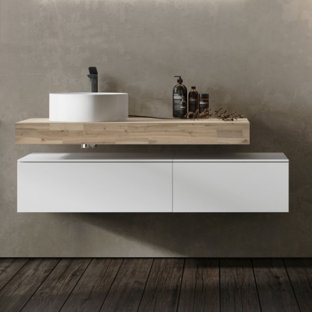 Тумба Modulare 140 подвесная белая