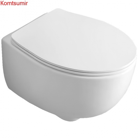 Унитаз подвесной Simas Bormio 350х520х260 безободковый, с креплением F85, цвет белый (BR18bi)